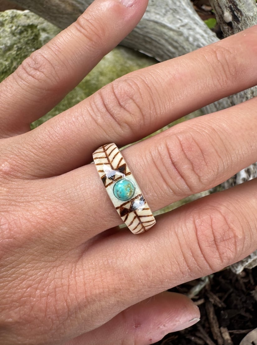 🔥LAST DAY 49% OFF--💍Hand Carved Antler Ring