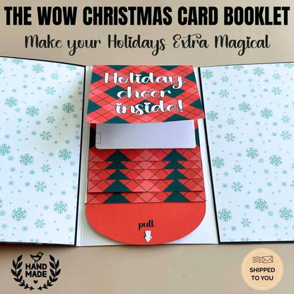 ⏰LAST DAY 50% OFF - 🎅✨Handmade Waterfall Christmas Gift Card Booklet♻️Free PDF Included!