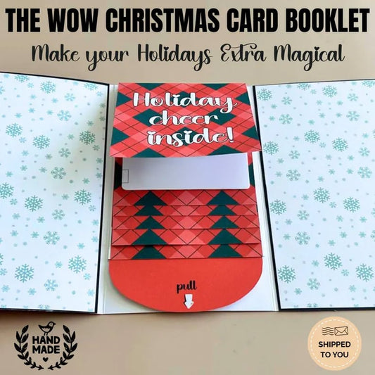 ⏰LAST DAY 50% OFF - 🎅✨Handmade Waterfall Christmas Gift Card Booklet♻️Free PDF Included!