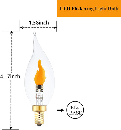 💡LED Flickering Flame Decoration Light Bulbs -Perfect Ambiance for Halloween Christmas