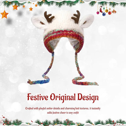 🎅 Original Design Festive Christmas Antler Hat