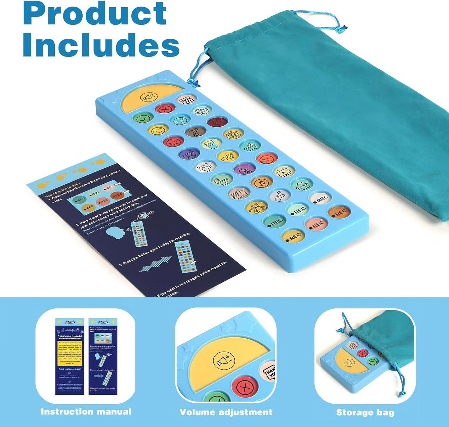 ✨AAC Device for Autism, Non Verbal Communication Tools for Speech Therapy & Stroke Rehab