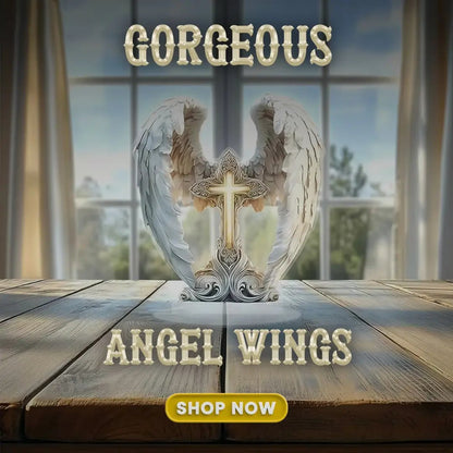 💖Fall Hot Sale 48% OFF⭐Gorgeous Angel Wings Cross Decoration