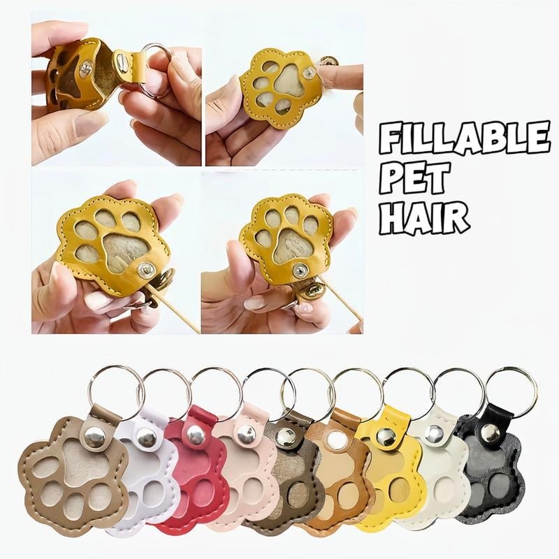 🔥LAST DAY 49% OFF - 🐾Pet Paw Shaped Leather Keychain