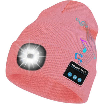 🏆Flash Sale⚡ 70K+ SOLD! Bluetooth Beanie Hat with Light🏕️
