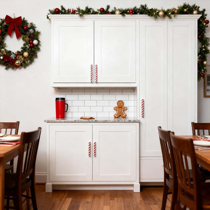 🎄Early Christmas Sale-Festive Red Peppermint Stick Cabinet Handlez(Set of 2)