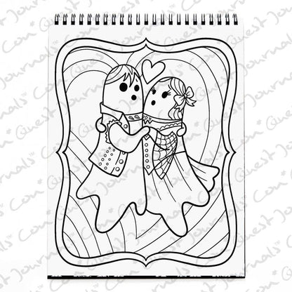 🔥Last Day 49% OFF -🖤🎨Waiting for the Night Gothic Love Coloring Book 📓(📚Hardcover - No Bleed Pages)