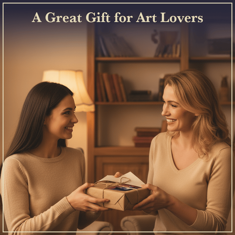 Black Cat Oil Painting Wooden Fridge Magnet Frame