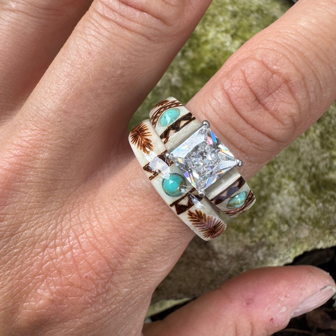 🔥LAST DAY 49% OFF--💍Hand Carved Antler Ring