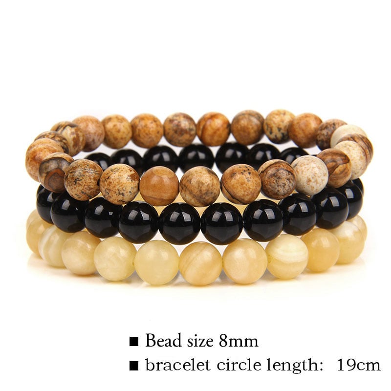 🔥Triple Protection Bracelet Set – 8mm| Almost Gone⚡