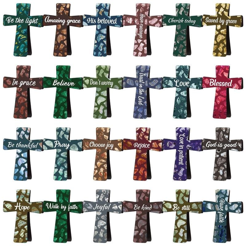 🔥LAST DAY BUY 3 GET 1 FREE📖12 Pcs Magnetic Cross Bookmarks Gifts for Bible Study, Readers, Teachers, Students🌸✝️