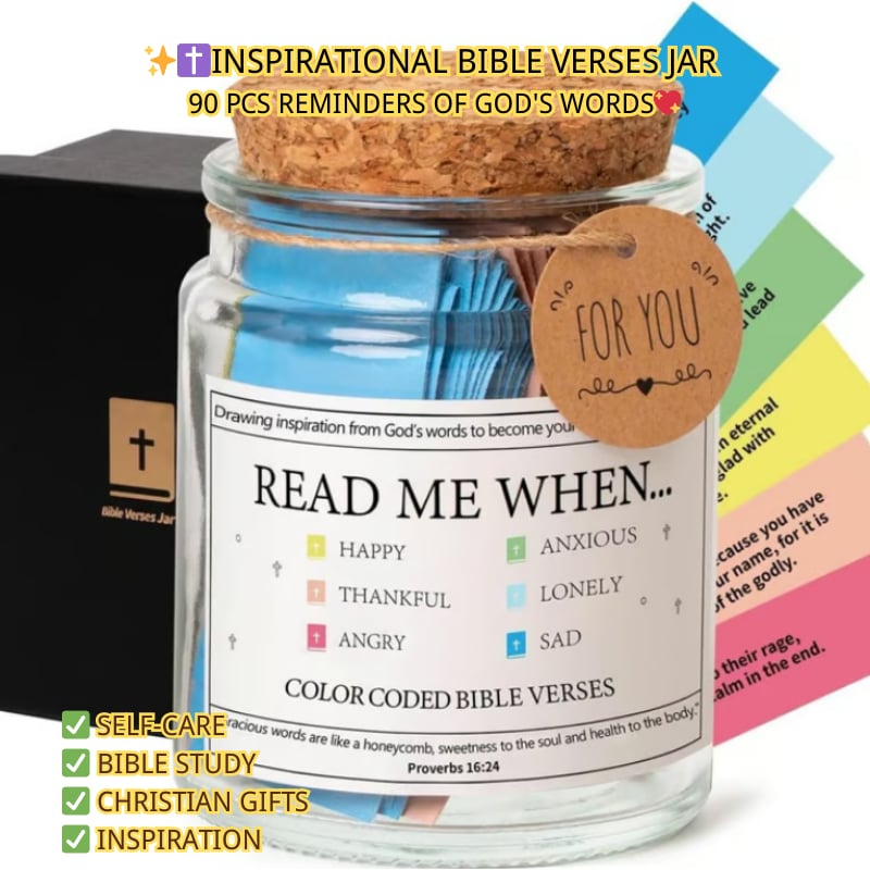 ✨✝️Inspirational Bible Verses Jar 🎁 A Reminder of God's Words💖