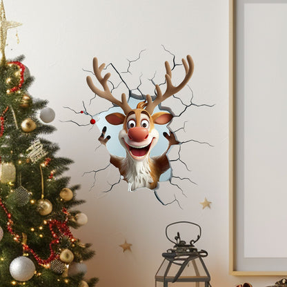 🎄"Santa's Breaking In!"🎅Christmas Creative Wall Sticker - Perfect Size For Every Christmas Corner!🎁