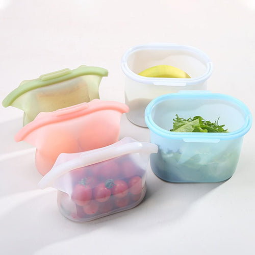 1000ML Reusable Silicone Food Storage Freezer Bags