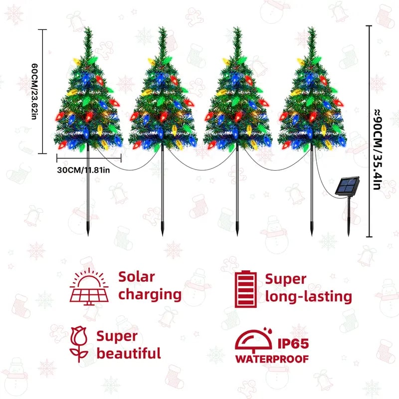 4-in-1 Aurora Haven Outdoor LED Light (with 80 strawberry decorations)