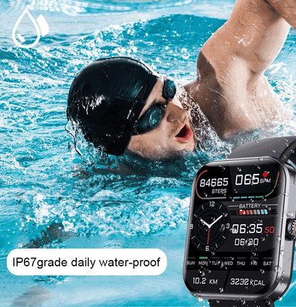 [All day monitoring of heart rate and blood pressure] Bluetooth fashion smartwatch