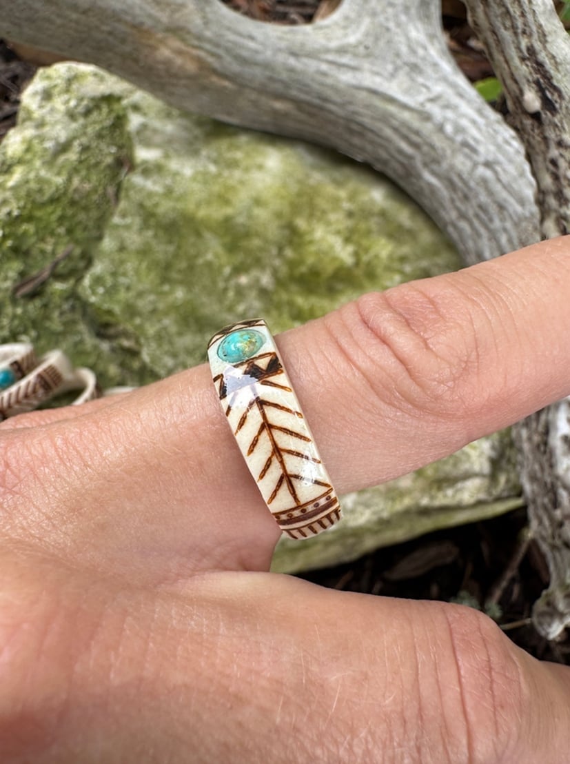 🔥LAST DAY 49% OFF--💍Hand Carved Antler Ring