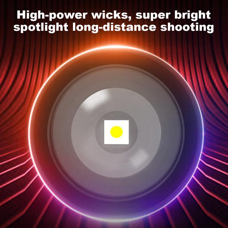 🔥 2-in-1 Power Bank Flashlight – Super Bright, Zoomable & USB Rechargeable for Camping & Emergencies