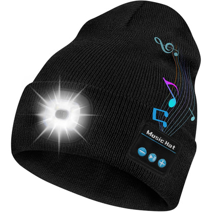 🏆Flash Sale⚡ 70K+ SOLD! Bluetooth Beanie Hat with Light🏕️