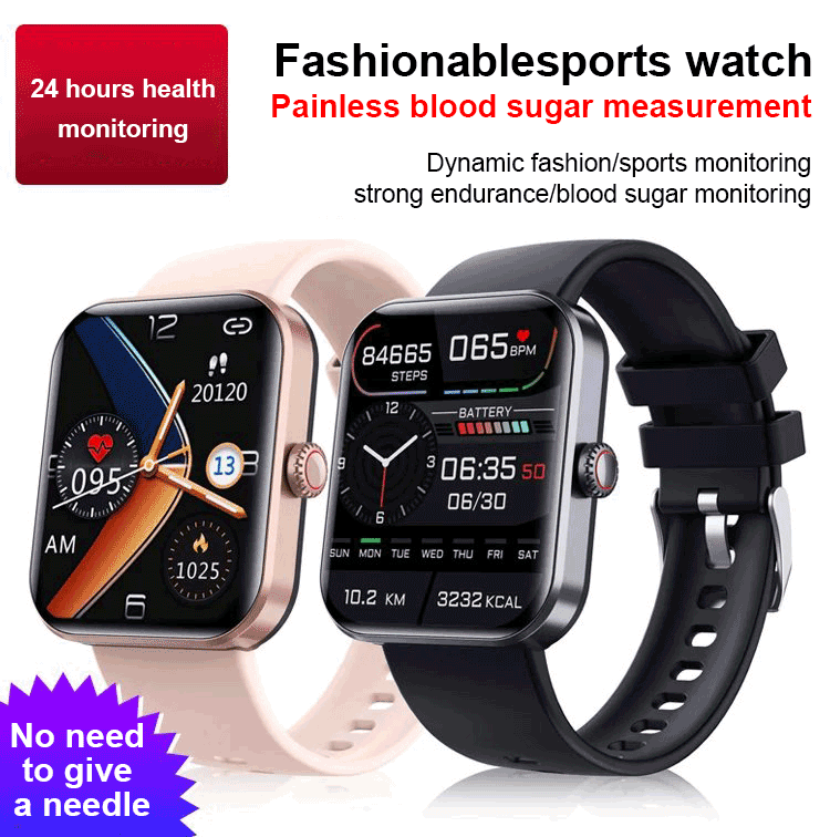 [All day monitoring of heart rate and blood pressure] Bluetooth fashion smartwatch