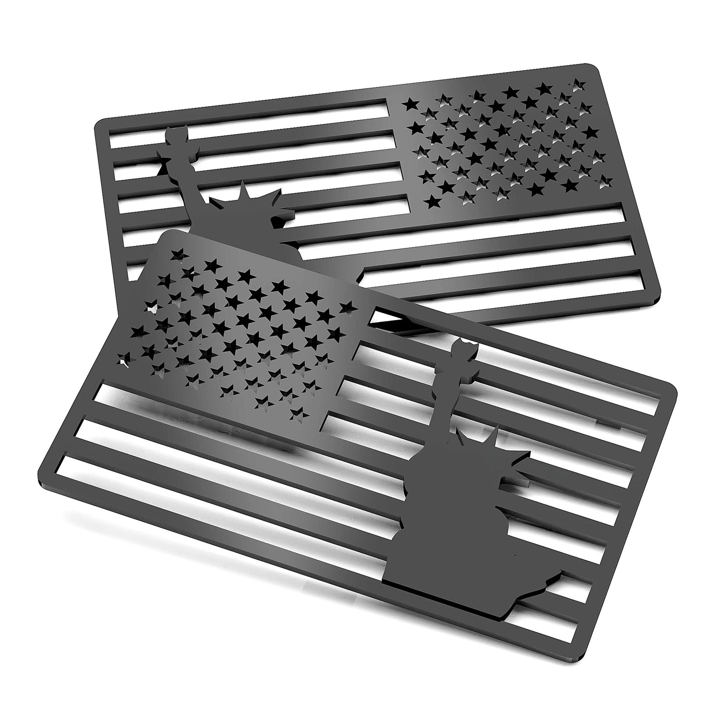 🔥3D All-Black American Flag Emblem Decal