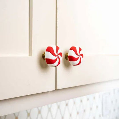 [Copy]🎄Early Christmas Sale-Festive Red Peppermint Stick Cabinet Handlez(Set of 2)